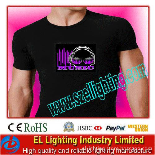 EL Lighting T-Shirt in Equalizer Earphone Design